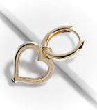 Marie Lichtenberg Baby Charm Heart 18kt gold single earring with sapphire