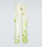 King & Tuckfield Floral belted straight pants