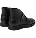 TOM FORD - Kensington Pebble-Grain Leather Monk-Strap Boots - Black