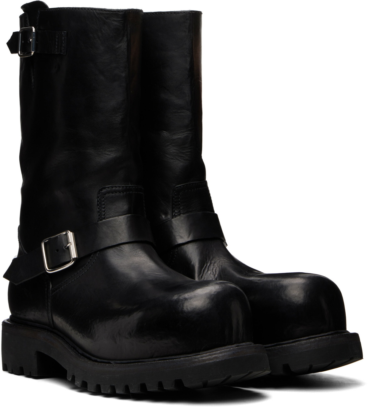 A DICIANNOVEVENTITRE Black Octa Moto Boots