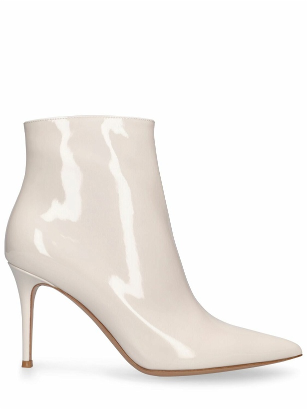 Photo: GIANVITO ROSSI - 85mm Patent Leather Ankle Boots