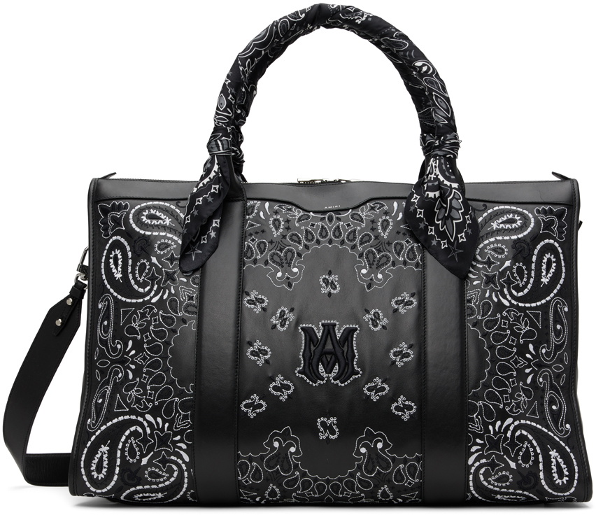 AMIRI bandanna weekener bag アミリ　バンダナバッグ AMIRI Black Bandana Weekender Bag Amiri