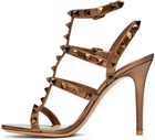Valentino Garavani Bronze Rockstud Heeled Sandals