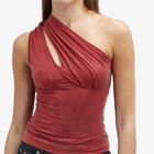 Peachy Den Women's Kylie Asymmetric Top in Red Sandstone