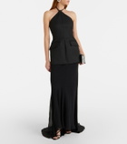 Sportmax Pinne silk-trimmed maxi dress