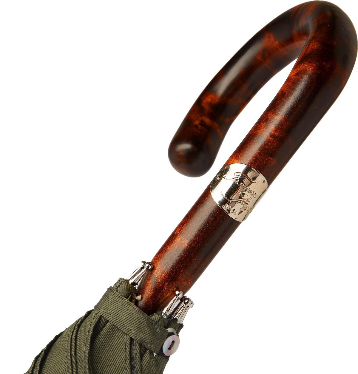Francesco Maglia - Tiger Maple Wood-Handle Umbrella - Green