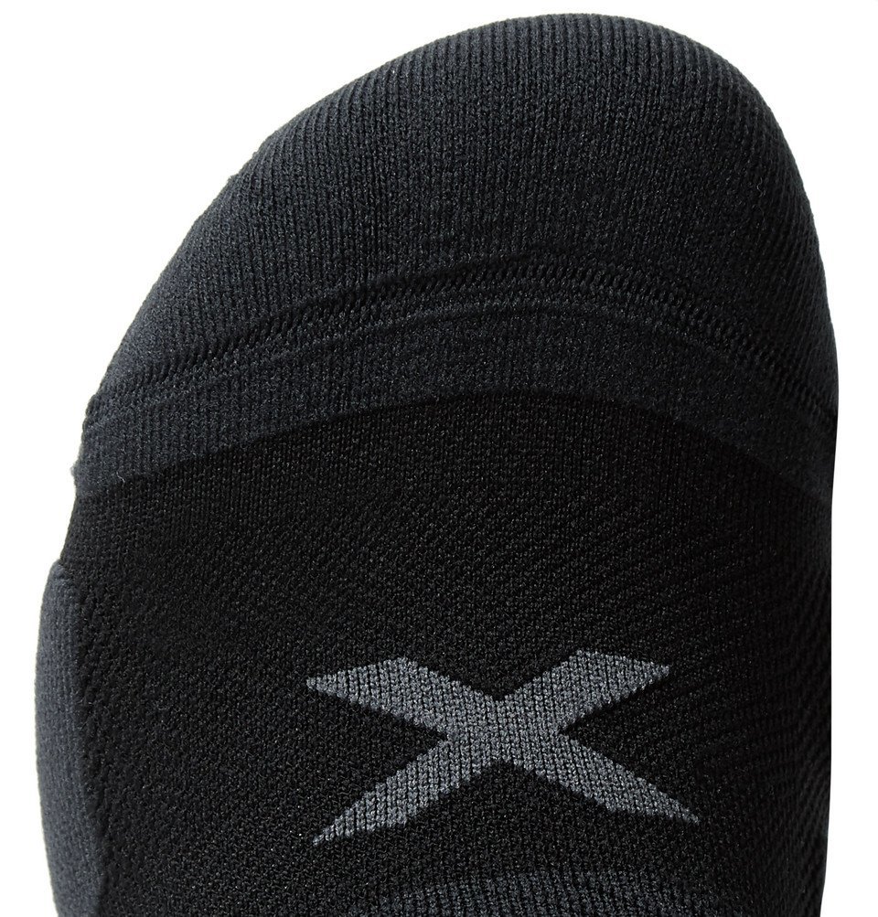 2XU - Vectr Cushioned Stretch-Nylon Full-Length Compression Socks - Black