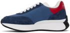 Alexander McQueen Blue Sprint Runner Sneakers