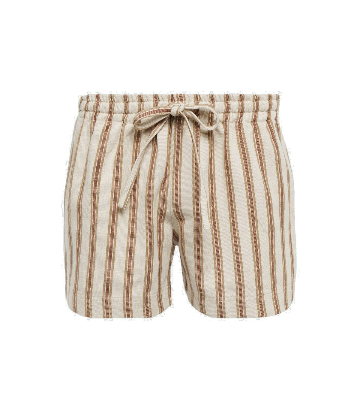 Photo: Commas Mocha-stripe cotton-blend shorts