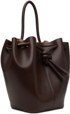 Nanushka Brown Medium Vegan Leather Elongated Bucket Bag