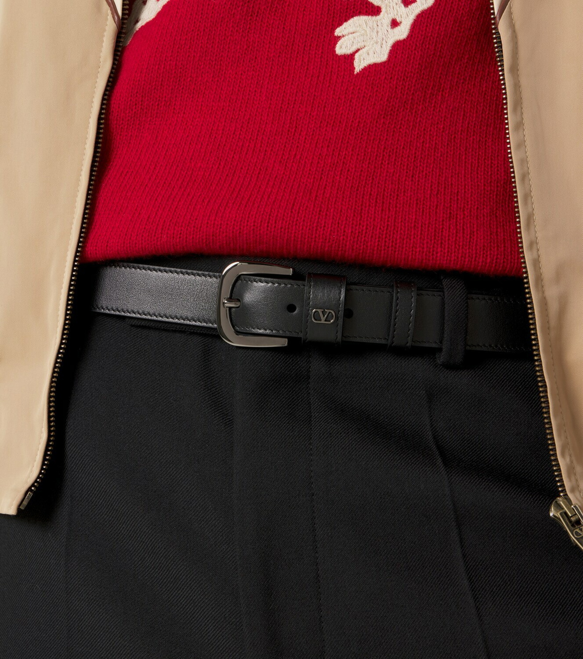 Valentino Garavani VLogo leather belt