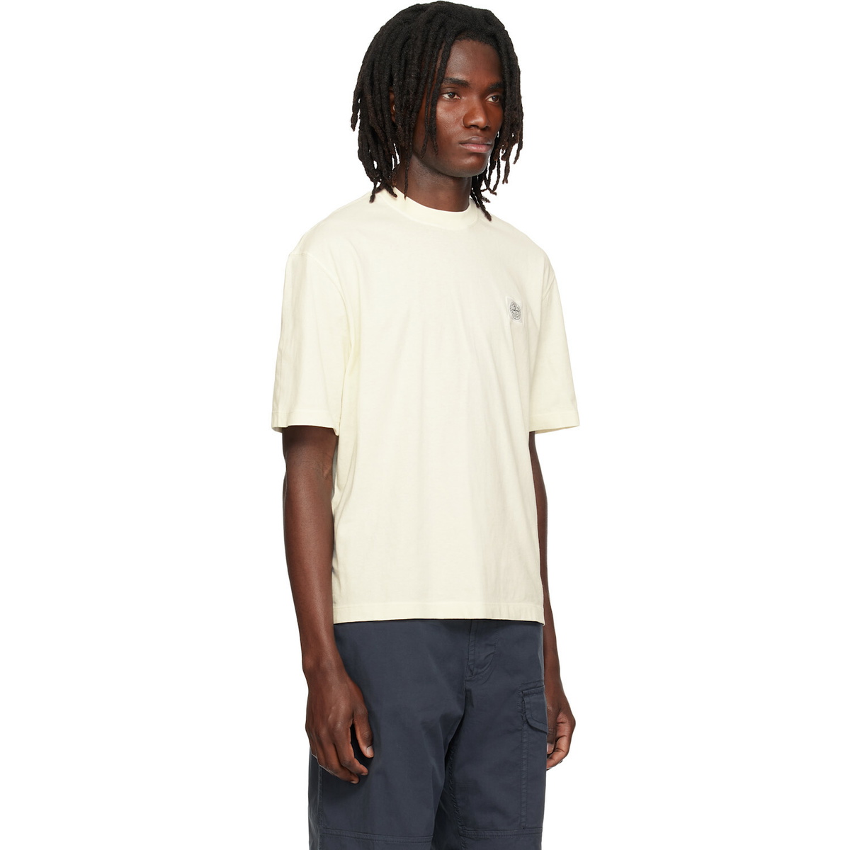 Stone Island Off-White 2100030 Combed Organic Cotton Jersey T-shirt