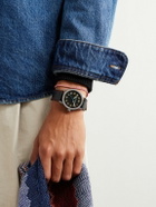 BAMFORD WATCH DEPARTMENT - B80 Modern Automatic 39mm Titanium and Faux Leather Watch, Ref. No. B80 - BLK - YLW - Men
