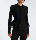 McQueen Lace-trimmed peplum cardigan