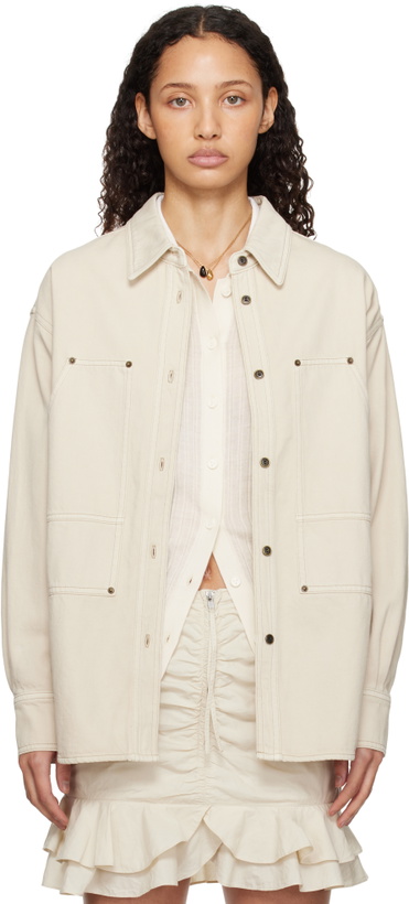 Photo: Isabel Marant Etoile Beige Okely Denim Jacket