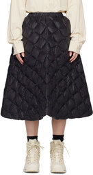 TAION Black Quilted Down Skirt