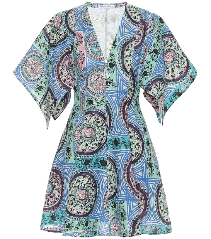 Photo: JW Anderson - Printed linen minidress