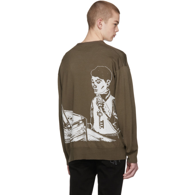 Enfants Riches Deprimes Brown Loro Piana Boy Intarsia Knit