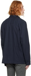 Sunspel Navy Buttoned Pyjama Shirt