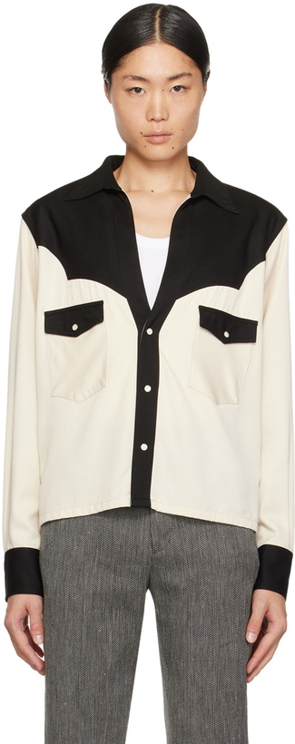 Photo: The Letters Off-White & Black Western Shirt