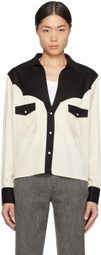 The Letters Off-White & Black Western Shirt