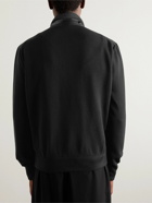 TOM FORD - Leather-Trimmed Nylon and Merino Wool Harrington Jacket - Black