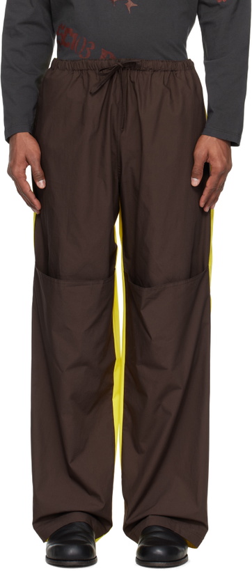 Photo: SC103 SSENSE Exclusive Brown & Yellow Prize Trousers