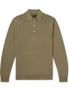 Beams Plus - Knitted Polo Shirt - Green