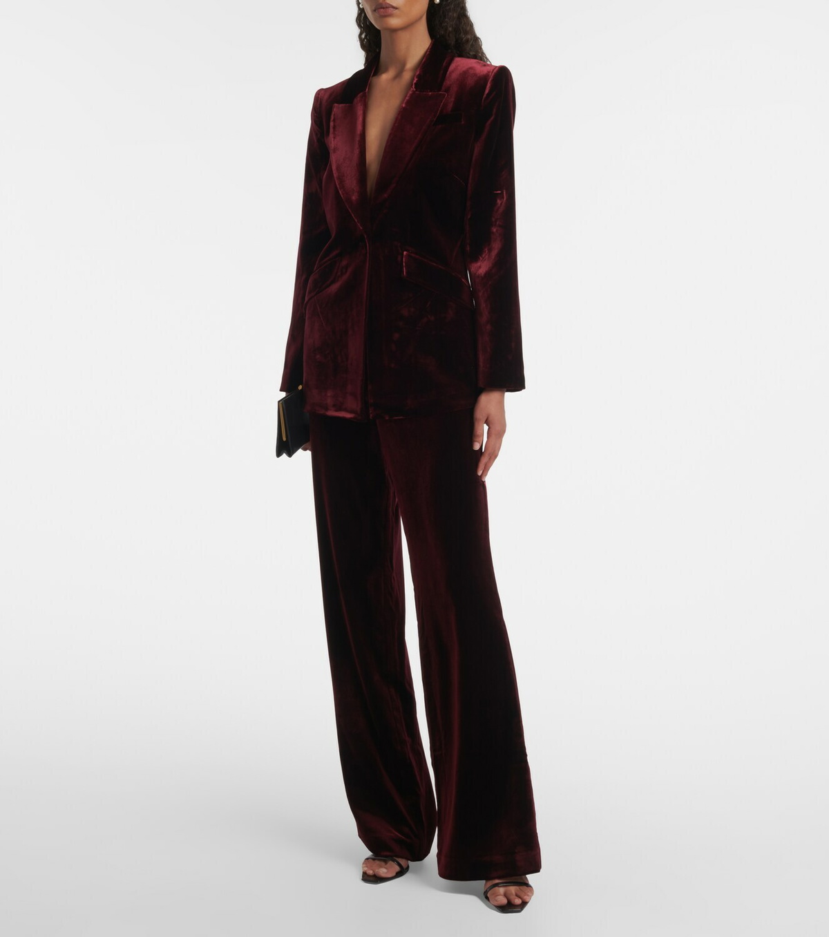 Roland Mouret Velvet wide-leg pants