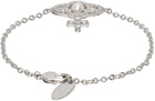 Vivienne Westwood Silver Olympia Pearl Chain Bracelet
