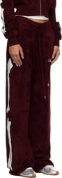 AMIRI Burgundy Bones Track Pants