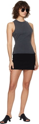Courrèges Gray Fitted Stonewashed Tank Top