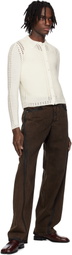 Eckhaus Latta White Sol Cardigan