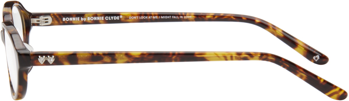 BONNIE CLYDE Brown Oval Baby Glasses