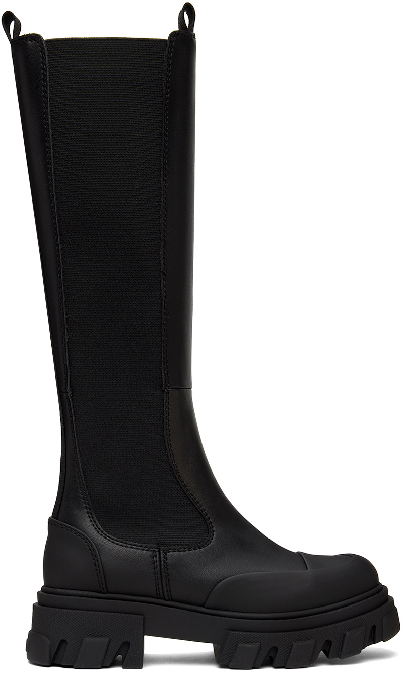 GANNI｜BOOTS (BLACK EVERYDAY MID CHELSEA BOOTS (S2083 09 Black/Black Black Everyday Mid Chelsea Boots | GANNI US