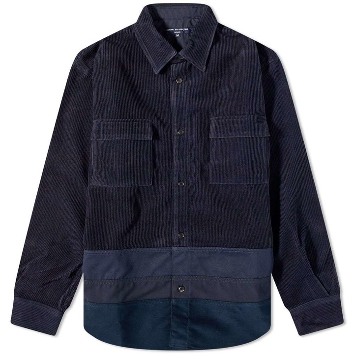 Photo: Comme des Garçons Homme Cord Patchwork Overshirt