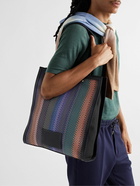 Paul Smith - Leather-Trimmed Checked Recycled Canvas Tote Bag