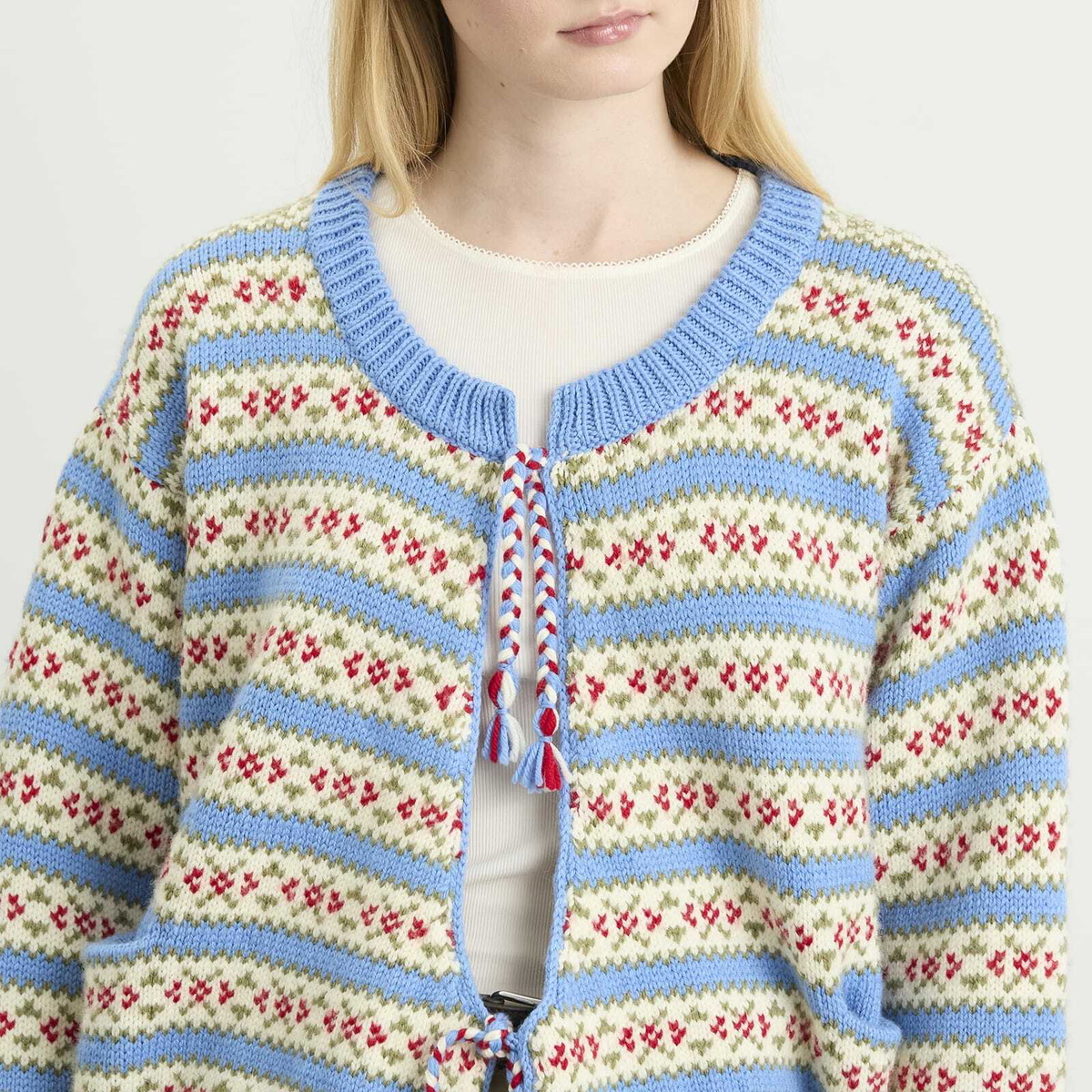Bode Women's Wedgewood Wool Cardigan in Multi