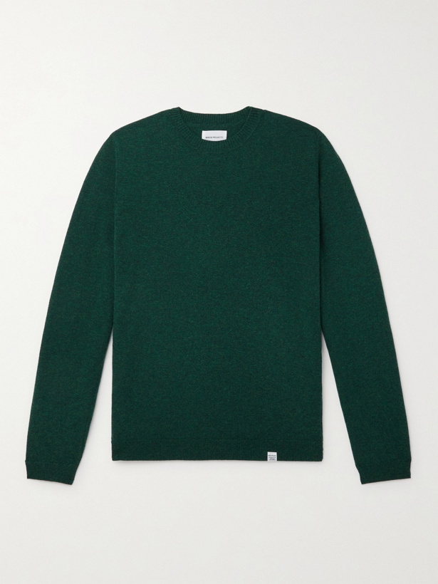 Photo: Norse Projects - Sigfred Mélange Wool Sweater - Green