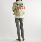 Reese Cooper® - Logo-Detailed Twill-Trimmed Cotton-Corduroy Jacket - Neutrals