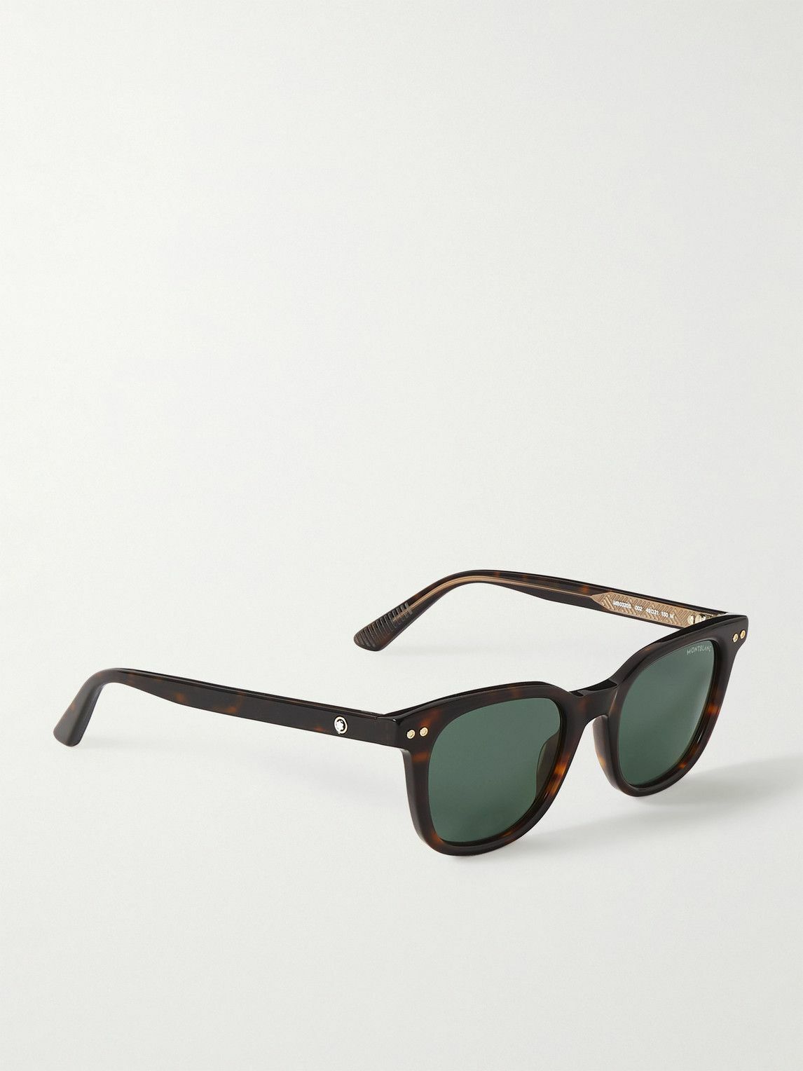 MONTBLANC EYEWEAR - Snowcap D-Frame Tortoiseshell Acetate Sunglasses