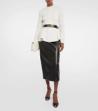 Alexander McQueen Peplum wool and cashmere sweater
