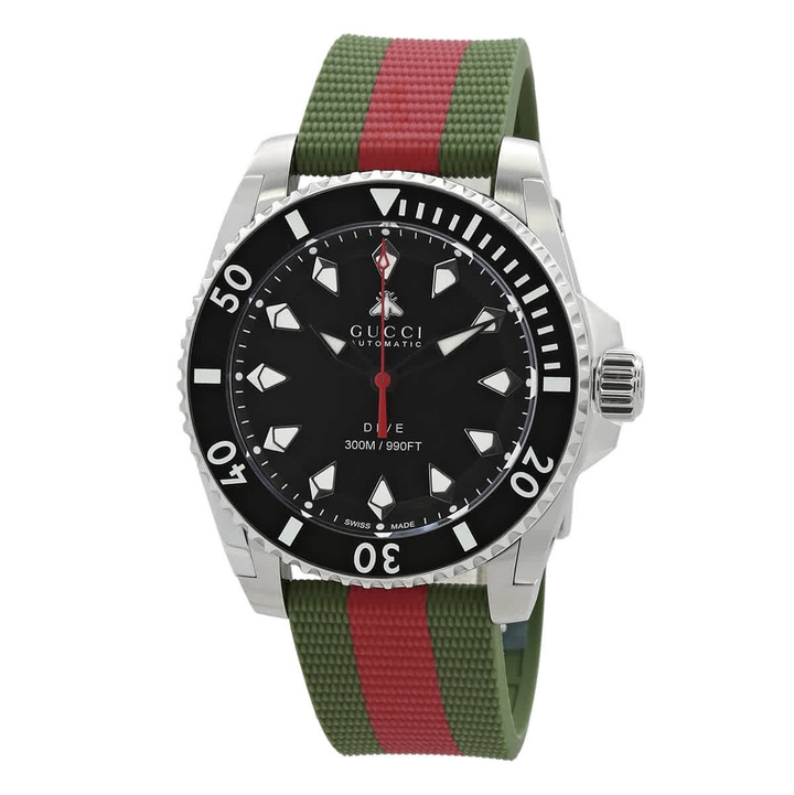 Photo: Gucci Dive Automatic Black Dial Unisex Watch YA136349