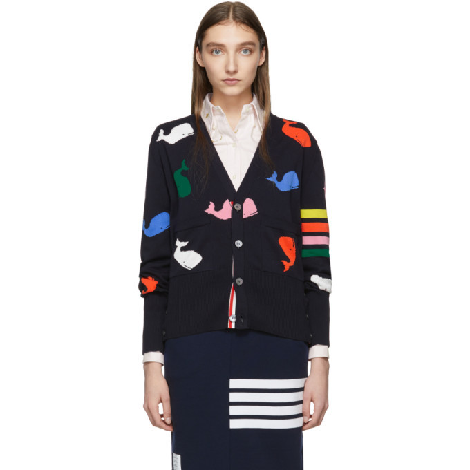 Thom browne deals whale cardigan