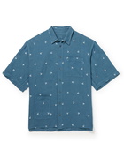 120% - Printed Linen-Gauze Shirt - Blue