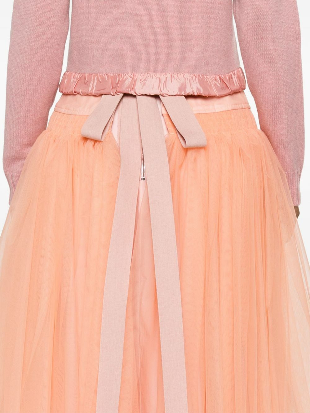 Molly Goddard Pink Robby Tulle Flared Skirt