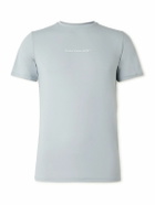 DISTRICT VISION - Logo-Print Perforated Aloe Stretch-Jersey T-Shirt - Gray