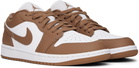 Nike Jordan White & Brown Air Jordan 1 Low Sneakers