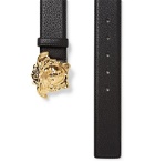 Versace - 4cm Black Full-Grain Leather Belt - Black