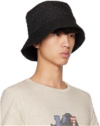 Engineered Garments Black Graphic Bucket Hat
